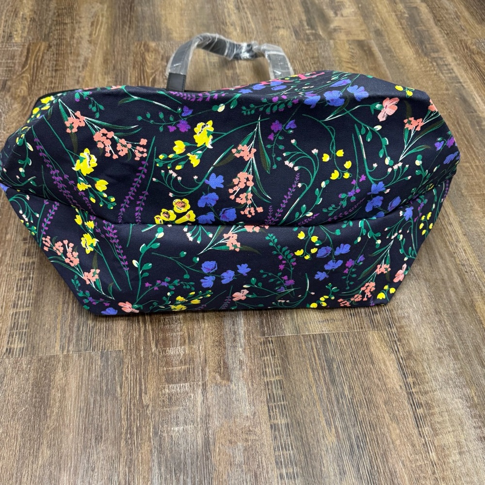 Victoria's Secret Black Tote with Floral‎ Design - Picture 4 of 15